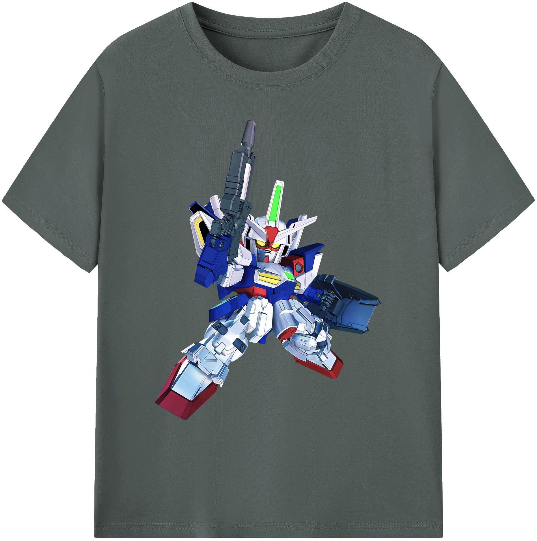 （画像用） 機動戦士ガンダム Mobile Suit Gundam 綿100％ メンズ半袖Tシャツ｜肌触りやわらか＆通気性
